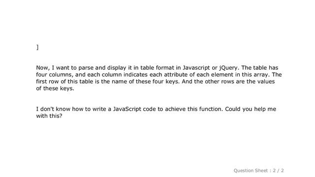 jQuery : How to display a json array in table format? смотреть онлайн