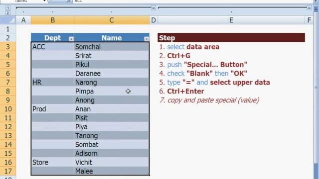 excel : Auto Insert Data with Ctrl+G смотреть онлайн