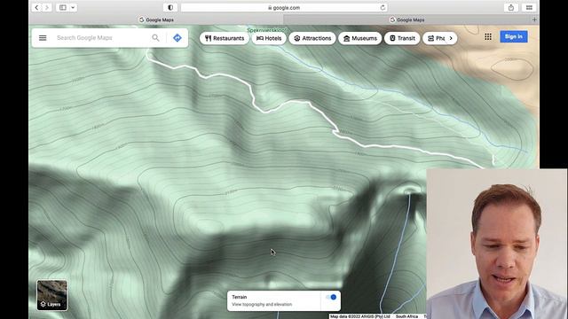 Contour Lines / Relief features in Google Maps смотреть онлайн