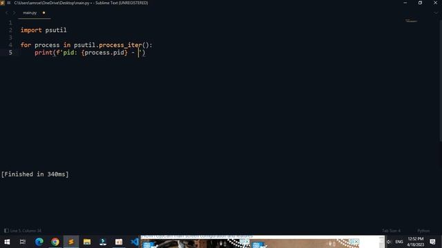 how to get all running processes using python смотреть онлайн