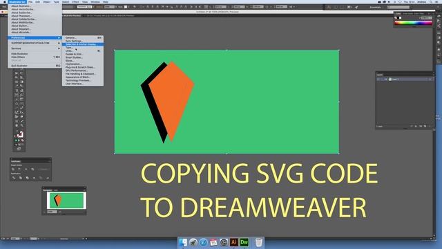 Illustrator Paths / SVG Code To Inline SVG In Dreamweaver  Tutorial