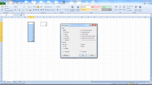 Paste Special in Excel: Quickly add, subtract, multiply, divide to/from a cell series in-place смотреть онлайн