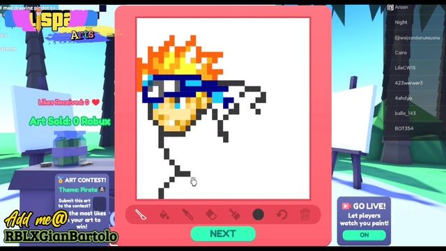 ROBLOX | How to Make NARUTO in Starving Artist! Timelapse DIY Pixel Arts #22 смотреть онлайн