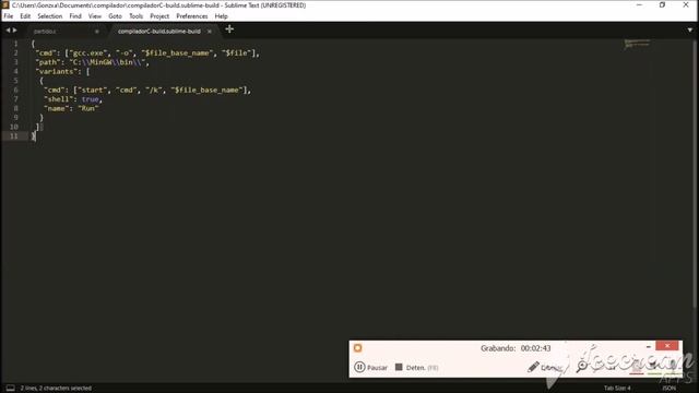 Como Compilar en C en Sublime Text смотреть онлайн