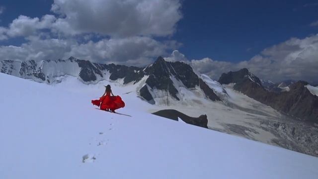 Red Dress In Mountain
