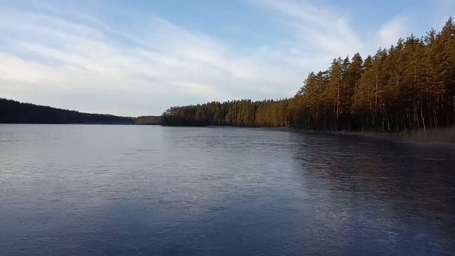 Зимняя рыбалка в Ленинградской области.Озеро Узорное.Озеро Долгое.Природа. смотреть онлайн