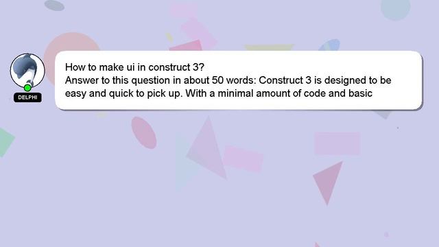 How To Make Ui In Construct 3?