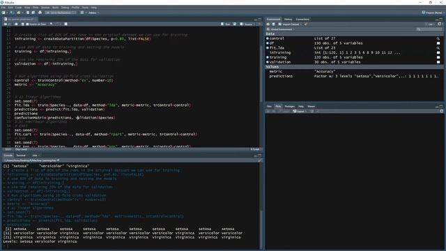 Classification models using R caret library (IRIS dataset) смотреть онлайн