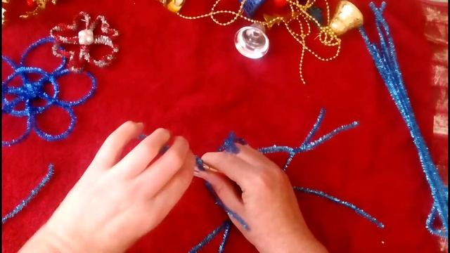 Как сделать снежинку из синельной проволоки легко и быстро смотреть онлайн