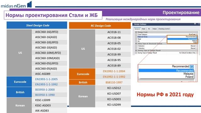 midas nGen: Расчет и проектирование в ПГС смотреть онлайн