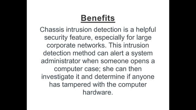 Explained Chassis Intrusion Detection in Hindi смотреть онлайн