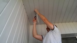 Установка Сушилки для Белья на Балконе к Пластиковой Вагонке. "FAMILIA", Польша.