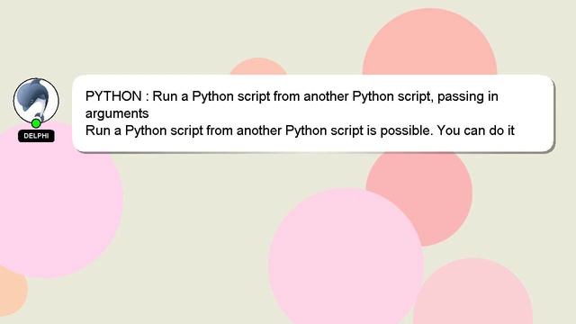 PYTHON : Run a Python script from another Python script, passing in arguments смотреть онлайн