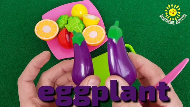 Learn Names of Fruits and Vegetables with toy Velcro cutting Fruits and Vegetables| Learn Numbers смотреть онлайн