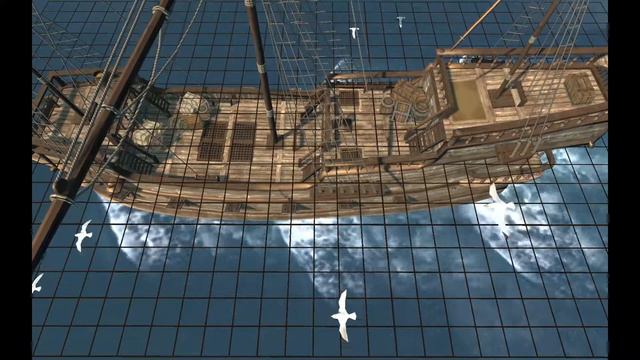 D&D Animated Encounter Battle Map - Harbor Town Ship Day смотреть онлайн