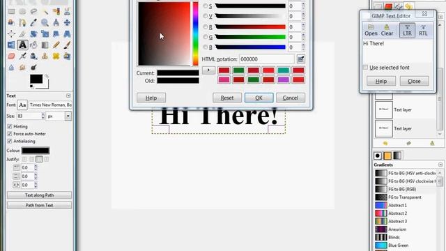 GIMP- Basic Text & Drop Shadow смотреть онлайн