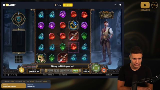 TOME OF MADNESS $1000 SPINS - SUPER HIGHROLL SESSION смотреть онлайн