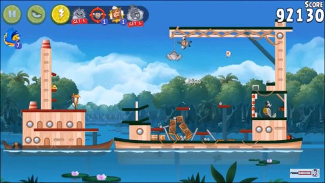 Angry Birds Rio level 20 blossom river смотреть онлайн