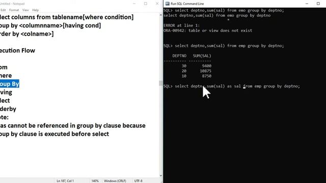 #69 Oracle Tutorials | Group by clause & Where vs Having by Mr. Alok смотреть онлайн