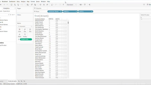 Tableau: Data visualization using FIRST() and LAST() to display Top N & bottom N customers смотреть онлайн