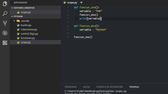 8.-Scopes en Python 3 смотреть онлайн