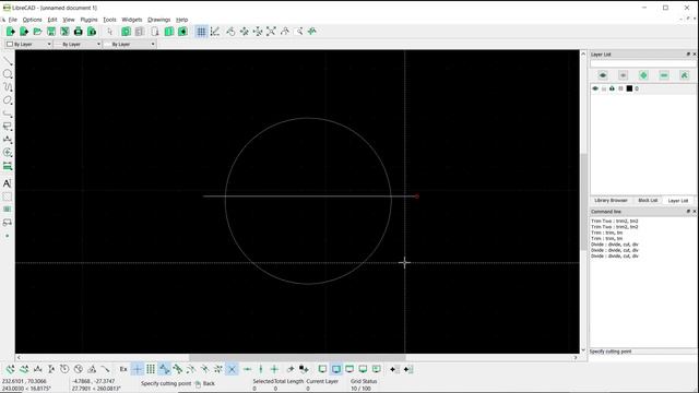 LibreCAD How To Trim A Circle смотреть онлайн