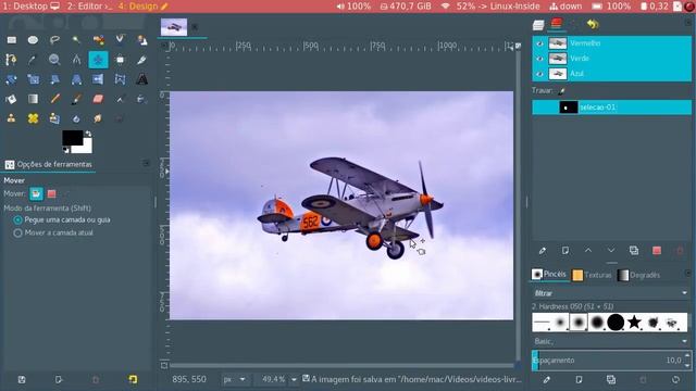 Salvar e carregar seleções no Gimp смотреть онлайн