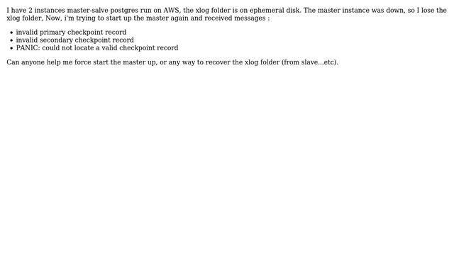 Databases: Postgres lose xlog смотреть онлайн