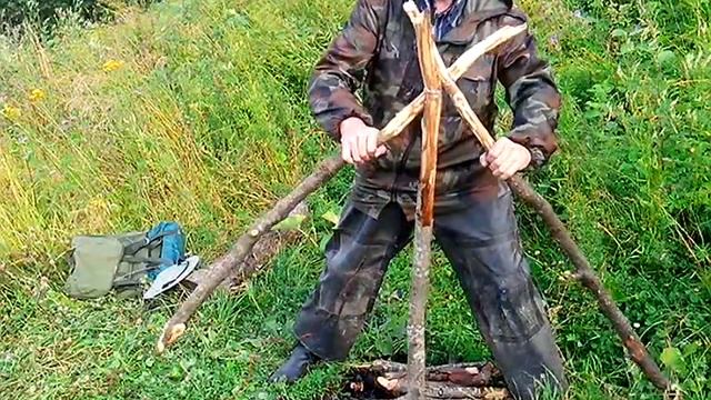Как сделать таган из трёх палок. смотреть онлайн