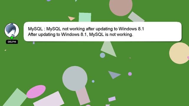 MySQL : MySQL not working after updating to Windows 8.1 смотреть онлайн