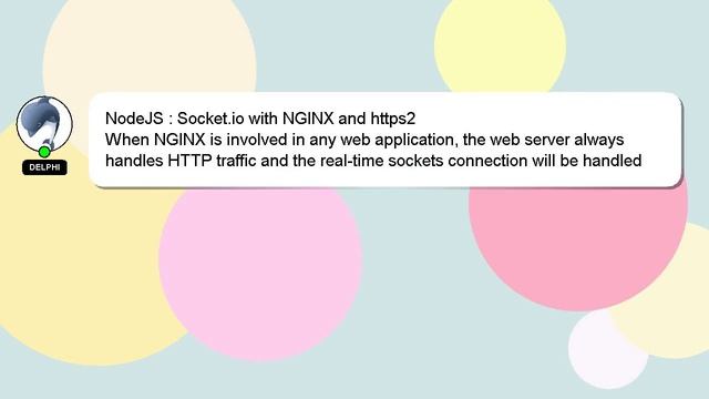 NodeJS : Socket.io with NGINX and https2 смотреть онлайн