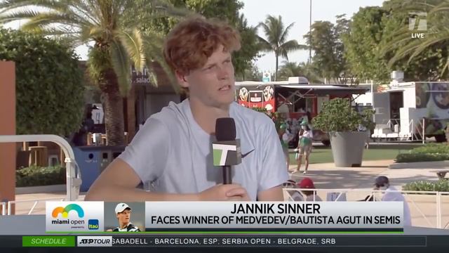 Jannik Sinner Interview After Match Vs. Bublik ATP 1000 Miami 31.03.2021 (EN)