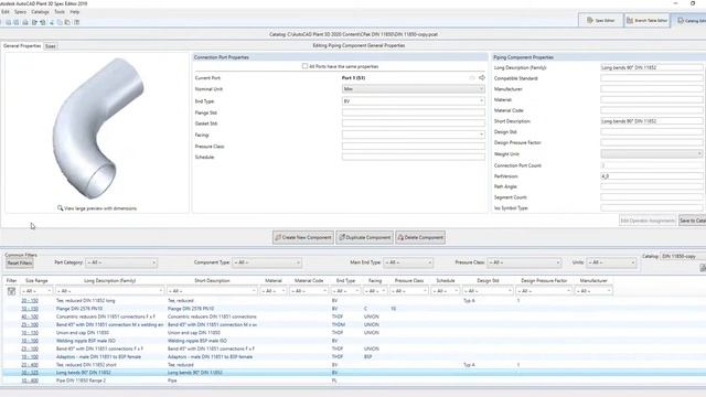 DIN 11850 Catalog Autocad Plant 3D смотреть онлайн