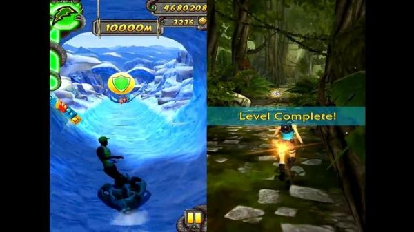 Temple Run 2 Frozen Shadows VS Lara Croft Relic Run Android iPad iOS Gameplay HD