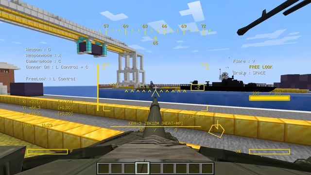 Mcheli: Т-64БМ «Булат» - демонстрация танка. Мод для 1.7.10, пак mchelicopter Minecraft tank смотреть онлайн