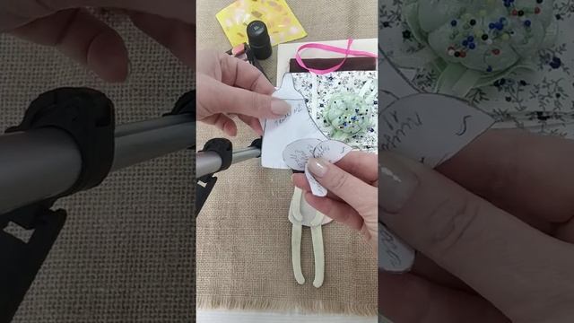 Куколка из ткани закладка для книги.Обзор и материалы смотреть онлайн