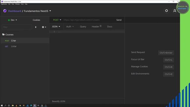 CURSO FUNDAMENTOS DO FRAMEWORK NESTJS | AULA #05 | TRABALHANDO COM OS DADOS DE PAYLOAD (HTTP POST) смотреть онлайн