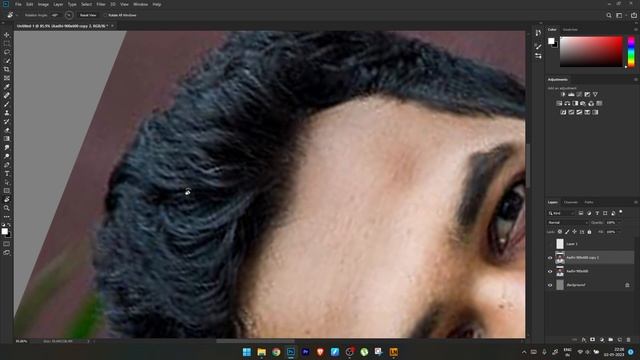 HOW TO SMUDGE HAIR IN PHOTOSHOP TUTORIAL |TAMIL| PART 1 смотреть онлайн