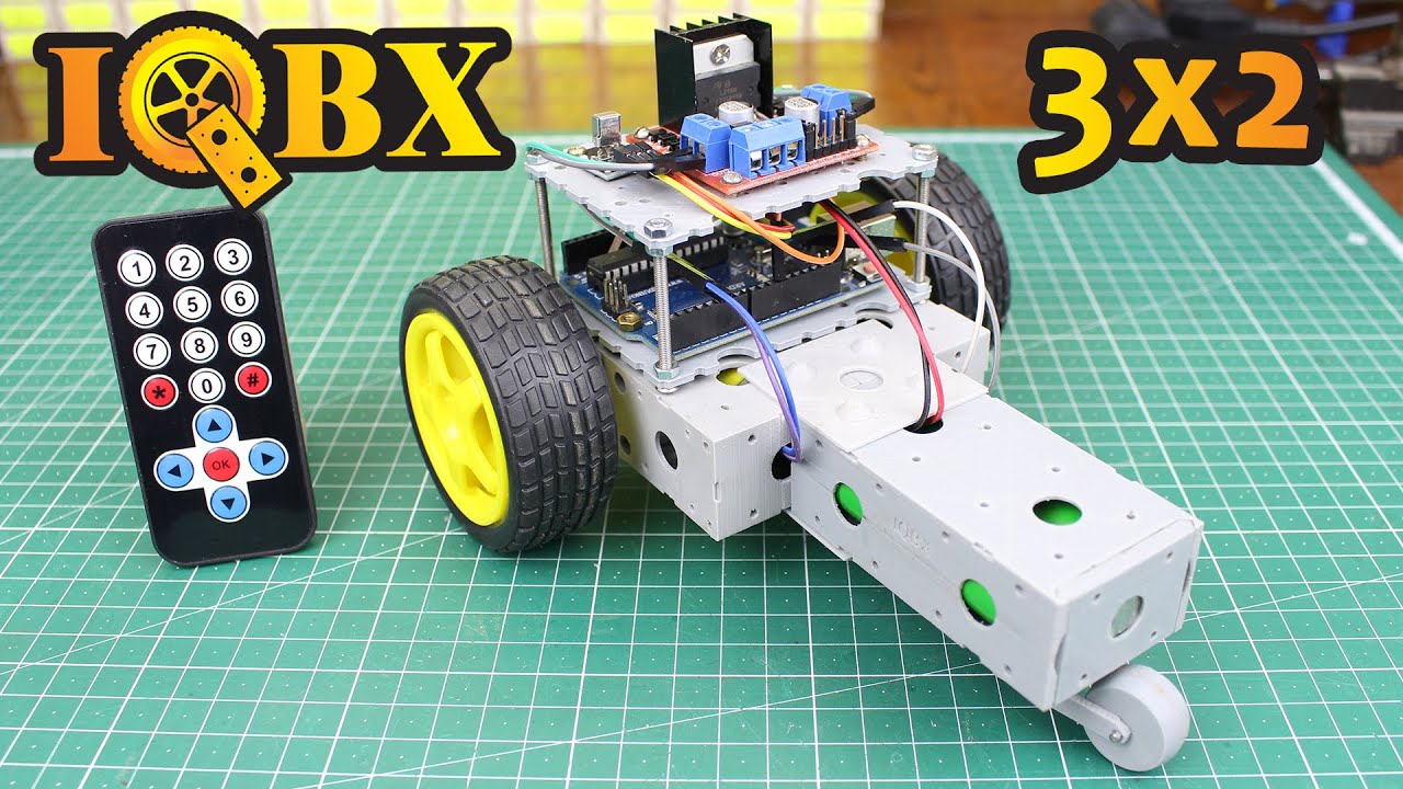 IQBX - Собираем 3х колёсное шасси с ИК управлением. смотреть онлайн