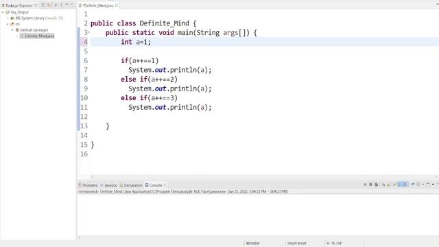 Say the Output of Java language program. смотреть онлайн