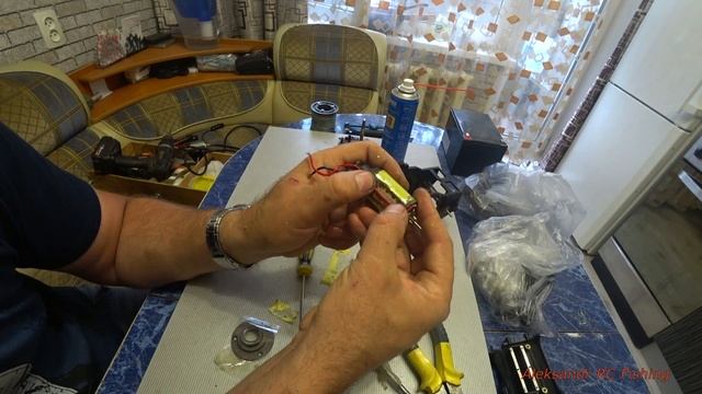 Ремонт электрокатушки Daiwa S600 Super Tanacom не работает электродвигатель смотреть онлайн