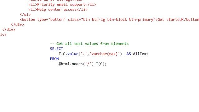 Parsing HTML In SQL Server смотреть онлайн