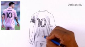 How To Draw Realistic Face Leo Messi | Easy Step By Step Pencil Sketch | Messi Inter Miami #messi