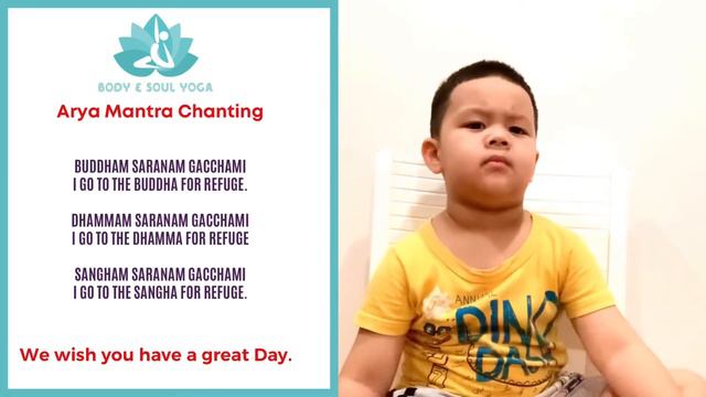 Little Yogi Arya Mantra Chanting Buddham Saranam Gacchami. смотреть онлайн