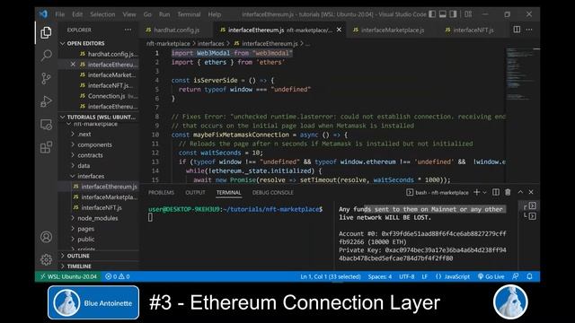 NFT Marketplace with Lazy Minting #3 Ethereum Connection Layer смотреть онлайн