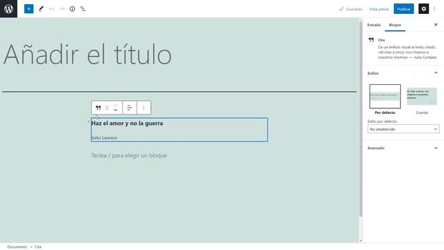 CURSO GUTENBERG WORDPRESS 6 | El Bloque Cita y sus opciones смотреть онлайн