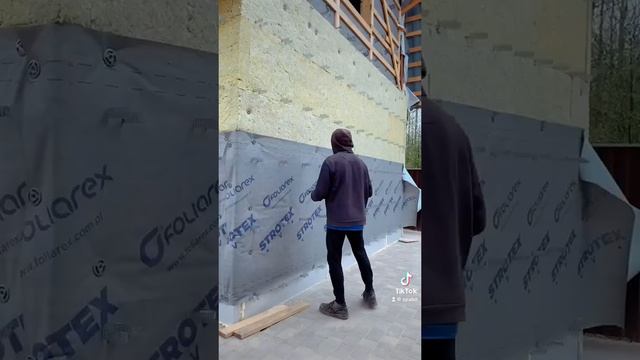 Утепление фасада #вентилируемыйфасад #стройка #knauf #газосилика #дом #баня смотреть онлайн