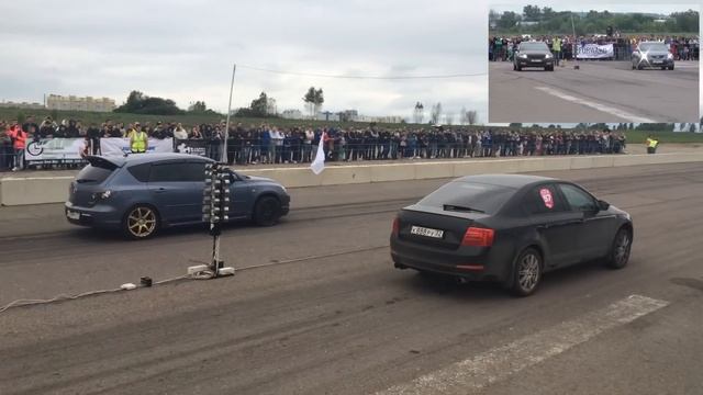 Skoda Octavia 1.8 TSI vs Mazda 3 MPS смотреть онлайн