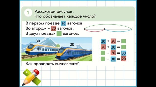 Математика 1 класс урок 65-66. Тема урока: Сложение и вычитание - взаимообратные действия. смотреть онлайн