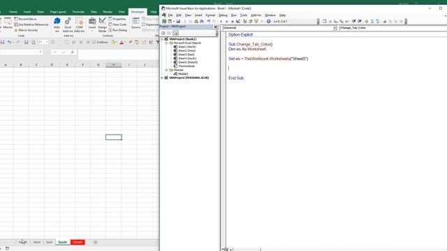 How to change sheet tab color with Excel VBA | Excel VBA Tutorial смотреть онлайн